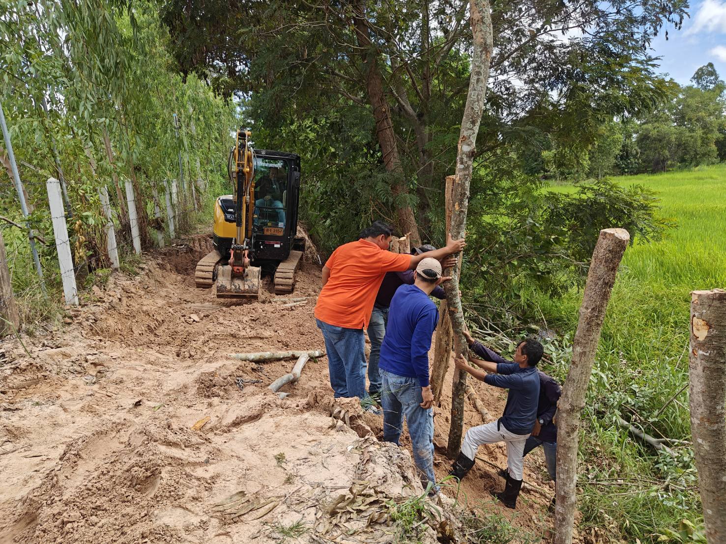 เมื่อวันที่ 16 ตุลาคม 2568 นายสหาย สังฆะมะณี นายกองค์การบริหารส่วนตำบลสะอาดสมบูรณ์ มอบหมาย งานป้อนกันฯ และงานกองการเกษตรดำเนินงานตัดต้นไม้มาตอกเสาเข็มกันถนนดินสไลด์ บ้านดอนศรีฯ  หมู่ที่ 12 ต.สะอาดสมบูรณ์ อ.เมือง จ.ร้อยเอ็ด